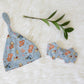 Keep Swimming Personalized Name Knotted Newborn Hat & Bow Headband