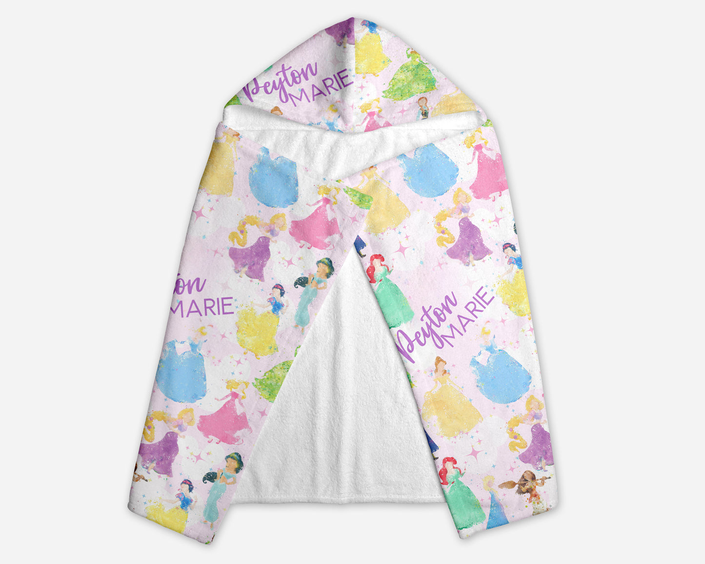 Princess Personalized Hooded Towel