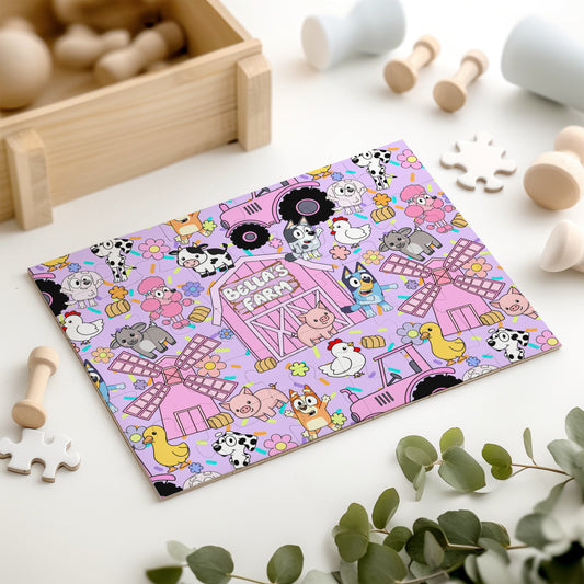BINGO WAS HER NAME-O Pink Kids Personalized 30 Piece Puzzle