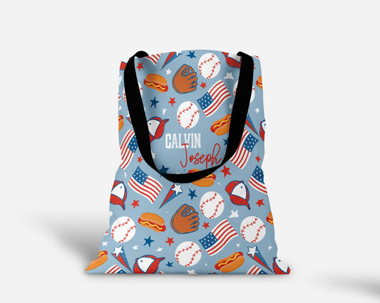 Take Me Out To The Ballgame Personalized Tote Bag