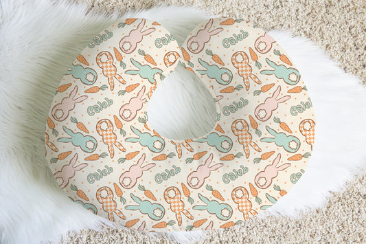 Easter Bunny Personalized Baby Name Nursing Pillow Cover