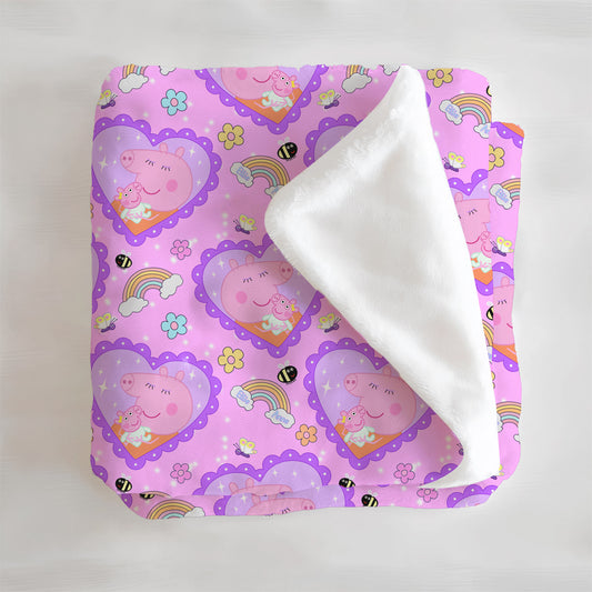 Baby Evie Peppa Personalized Minky Blanket