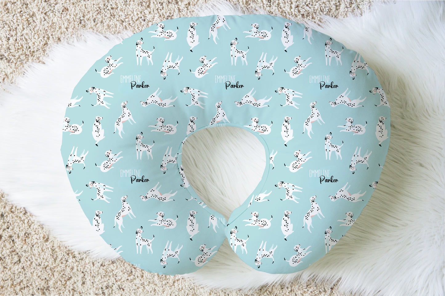 Seeing Spots Personalized Baby Name Nursing Pillow Cover