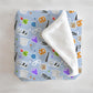 Paper Business Personalized Minky Blanket