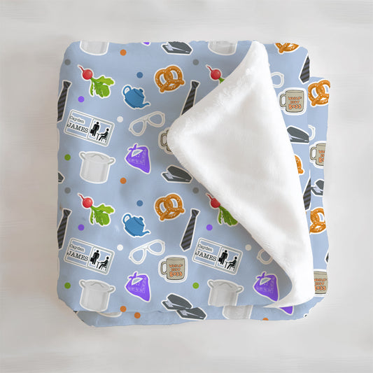 Paper Business Personalized Minky Blanket