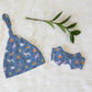 Halloween Pups Halloween Personalized Knotted Newborn Hat & Bow Headband