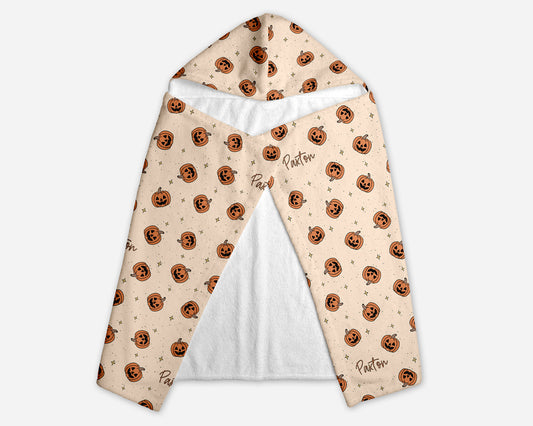 Pumpkins Halloween Personalized Hooded Towel