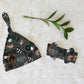 Barnyard Boos Halloween Personalized Name Knotted Newborn Hat & Bow Headband