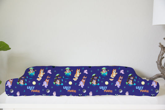 Sleepytime Pups Personalized Changing Pad Cover