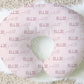 Solid Color Script & Block Font Personalized Name Nursing Pillow Cover