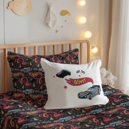 Let's Race Build Your Own Personalized Twin Bedding Set – Sheets & Pillowcase Options