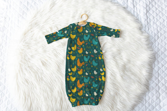 Cluck & Bloom Personalized Name Infant Gown