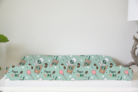 Cocoa & Cake Pops Personalized Changing Pad Cover
