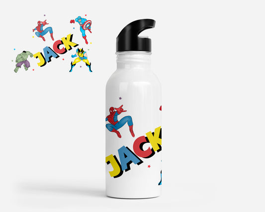 Hero Personalized Kids Water Bottle