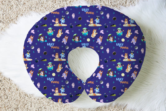 Sleepytime Pups Personalized Name Nursing Pillow Cover
