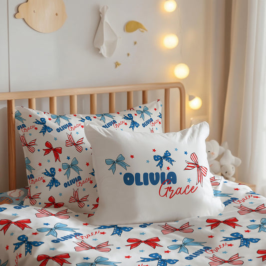 America The BOW-tiful Build Your Own Personalized Twin Bedding Set – Sheets & Pillowcase Options