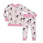 Ballerina Long Sleeve Personalized Jersey Jams – Two-Piece Loungewear Set