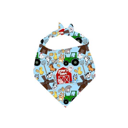 Farm Buddies Dog Pet Bandana | Blue