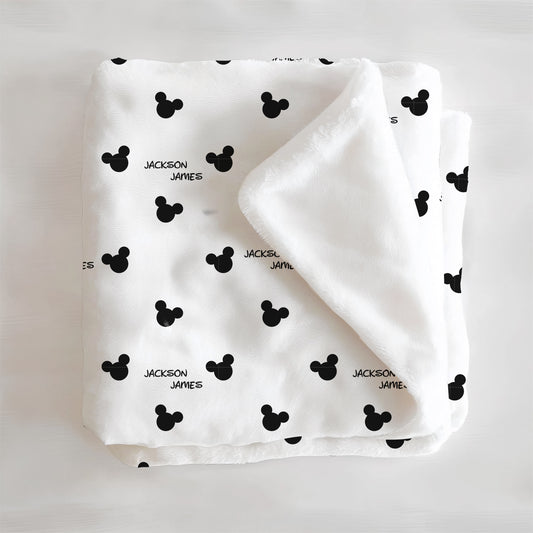 Mr. Mouse Personalized Minky Blanket