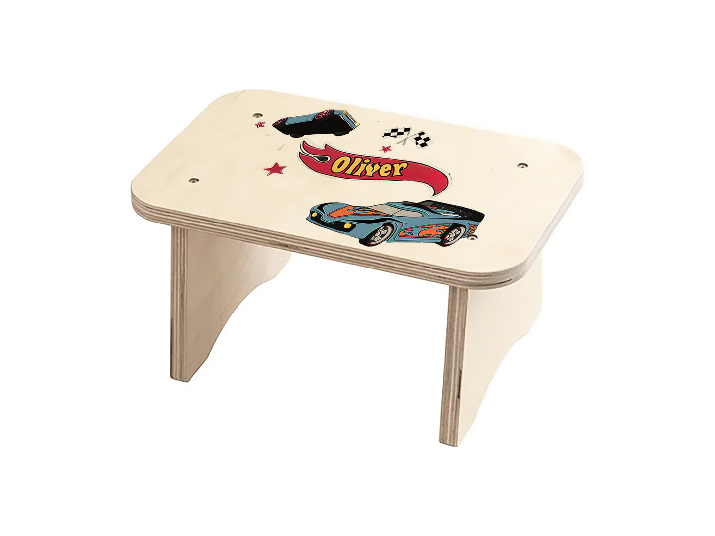 Kids Personalized Step Stool | Let's Race