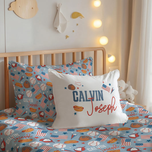 Take Me Out To The Ballgame Build Your Own Personalized Twin Bedding Set – Sheets & Pillowcase Options